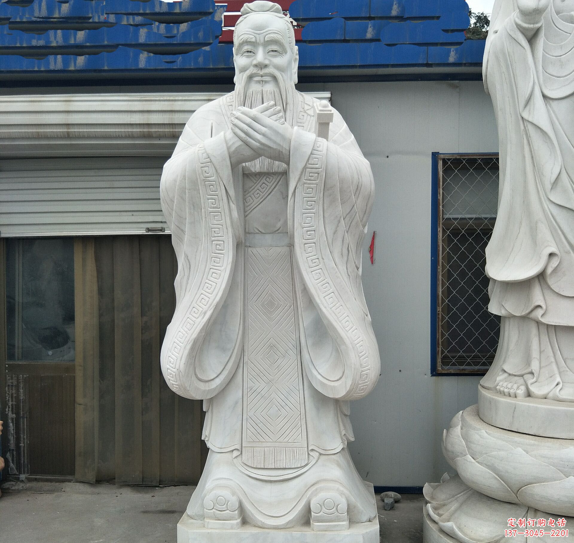 菏泽学校礼仪孔子石雕
