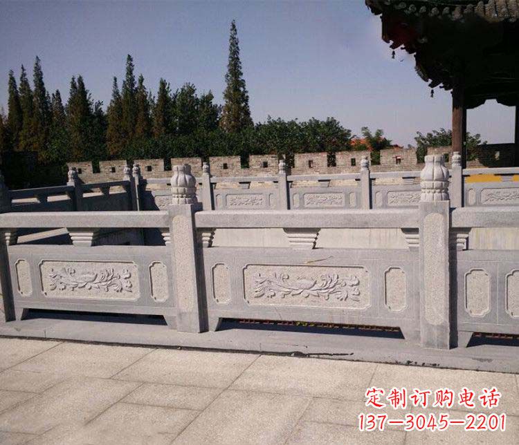 菏泽园林仿古石栏板景观石雕 (2)