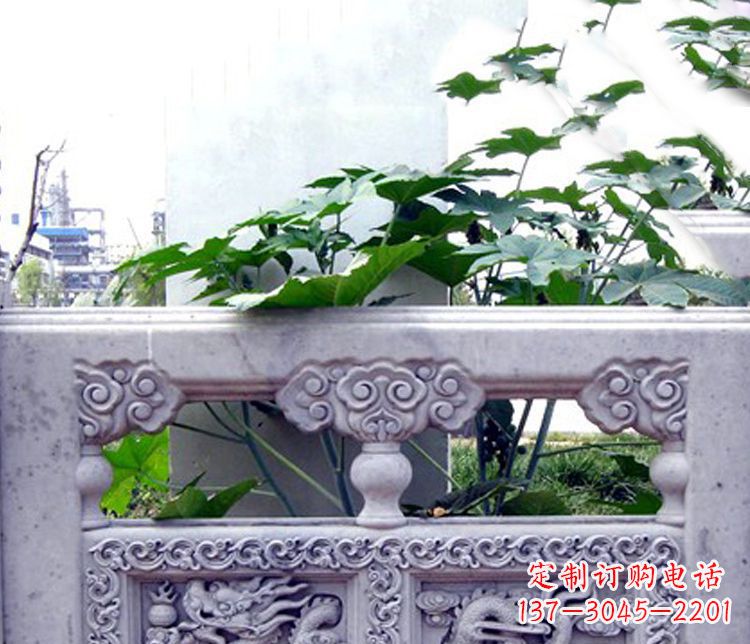 菏泽园林仿古石栏板景观石雕 (6)