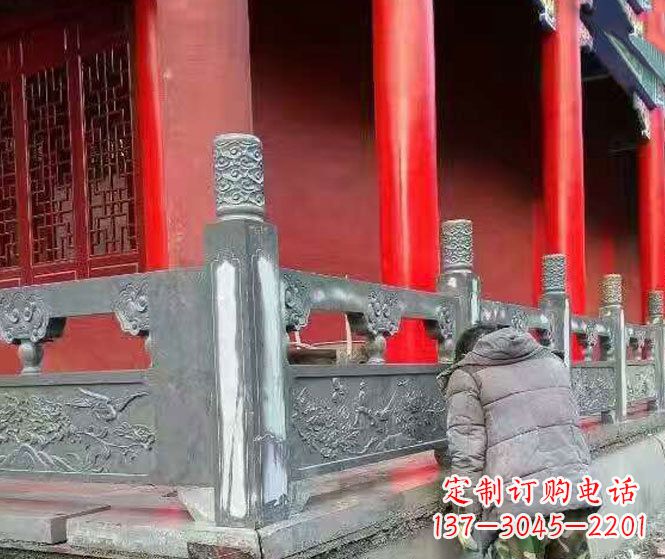 菏泽园林仿古石栏板景观石雕 (9)