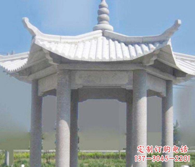 菏泽园林仿古石凉亭景观石雕