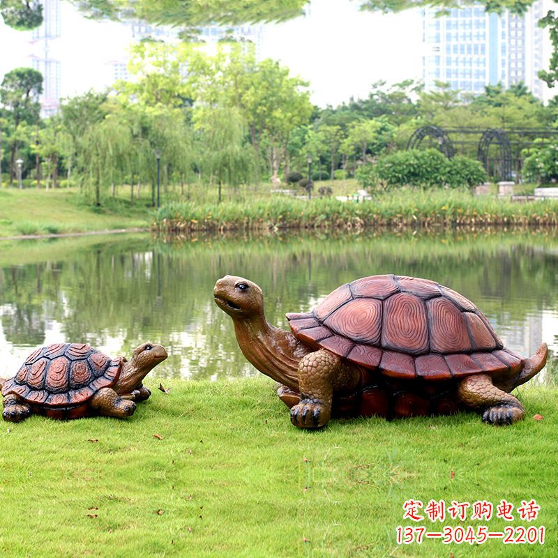 菏泽园林仿真乌龟玻璃钢池塘湖泊水景雕塑摆件