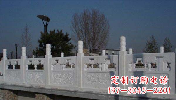 菏泽园林汉白玉栏板景观石雕