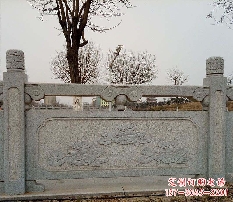 菏泽园林护城河石栏板景观石雕