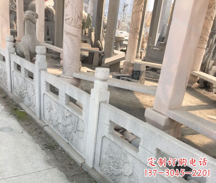 菏泽园林景观大理石浮雕栏板石雕