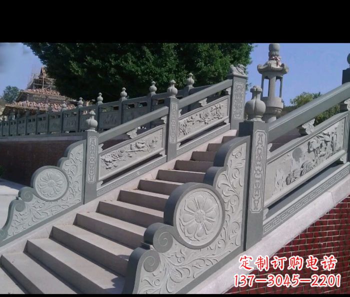 菏泽园林景观大理石栏板雕塑 (4)