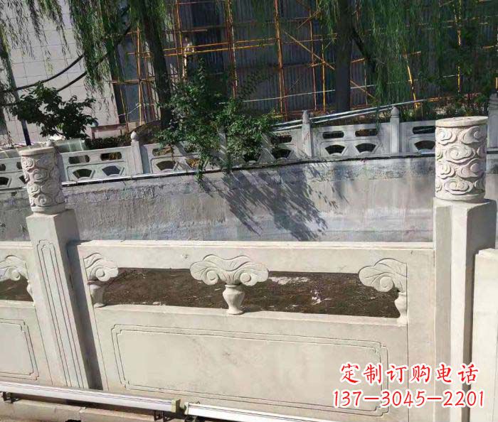 菏泽园林景观大理石栏板石雕 (6)
