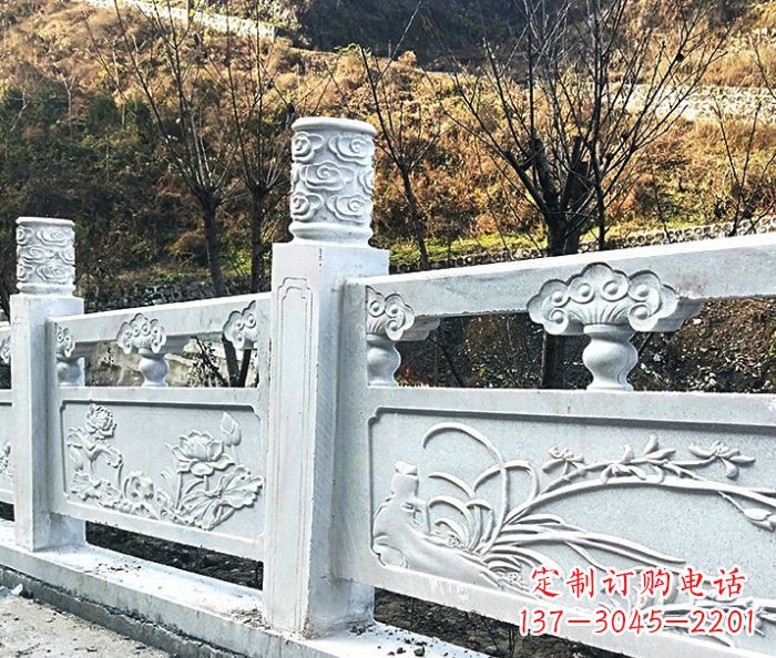 菏泽园林景观大理石栏板石雕 (7)