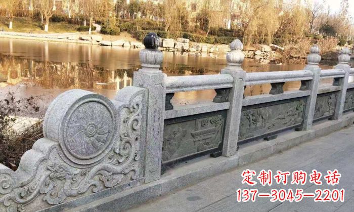 菏泽园林景观大理石栏板石雕 (10)