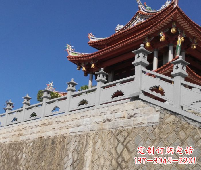 菏泽园林景观大理石镂空莲花石栏板