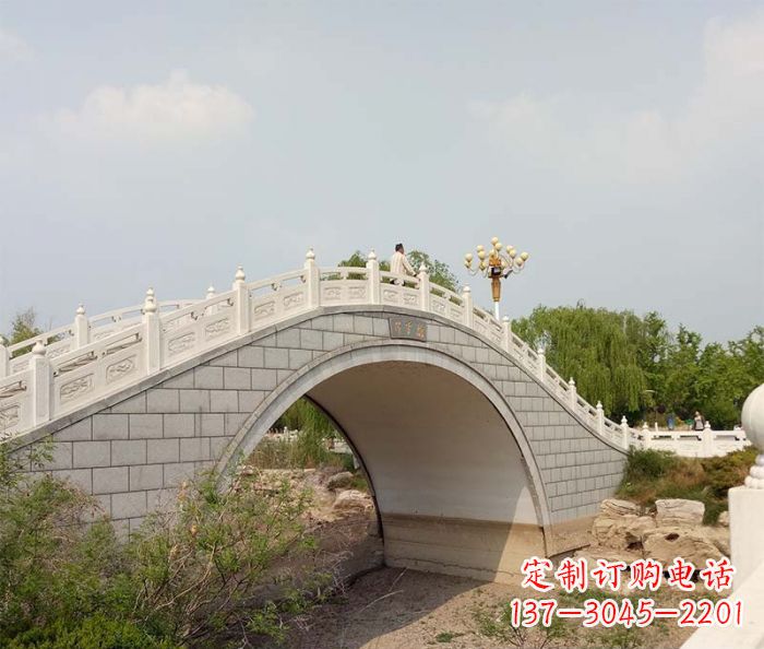 菏泽园林景观大理石桥栏板石雕 (6)