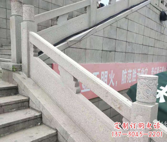 菏泽园林景观大理石桥栏板石雕_1 (2)