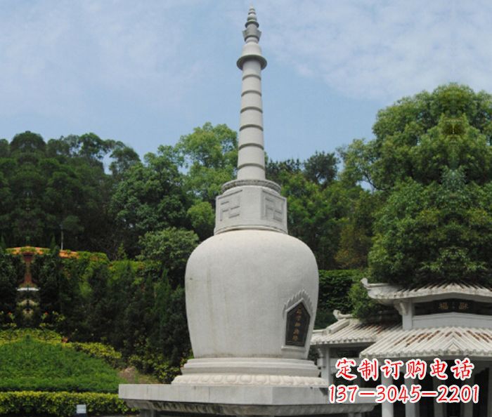菏泽园林景观大理石舍利塔石雕