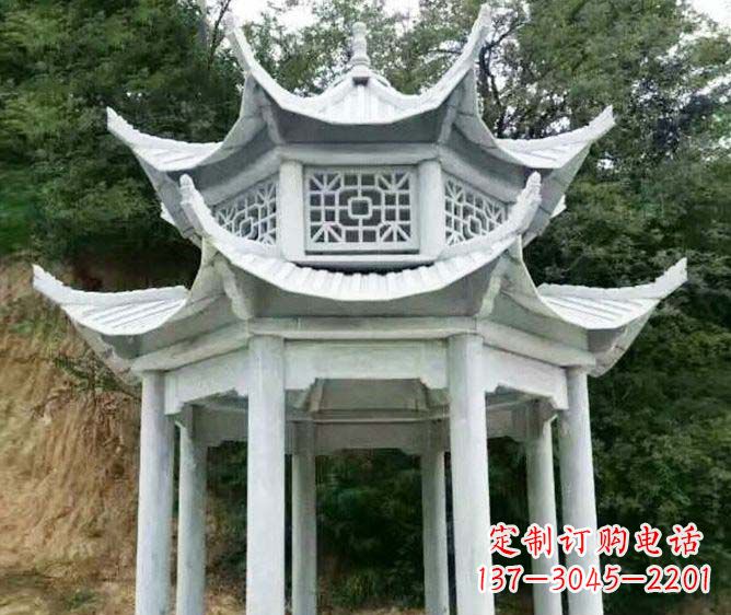 菏泽园林景观多层凉亭石雕