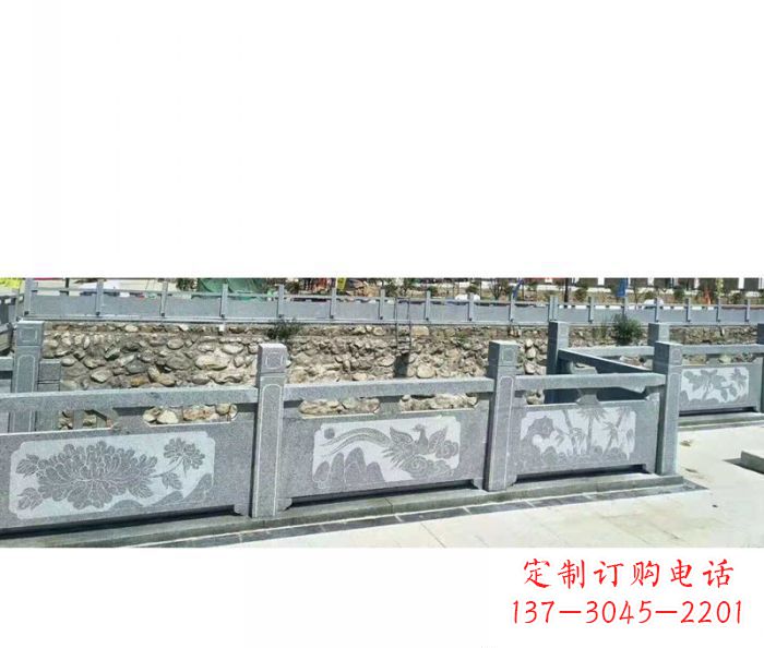 菏泽园林景观仿古石雕栏板 (5)