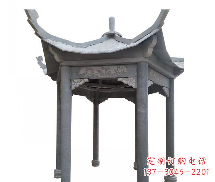 菏泽园林景观仿古石雕凉亭 (3)