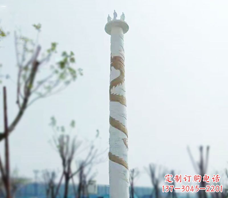 菏泽园林龙柱景观不锈钢