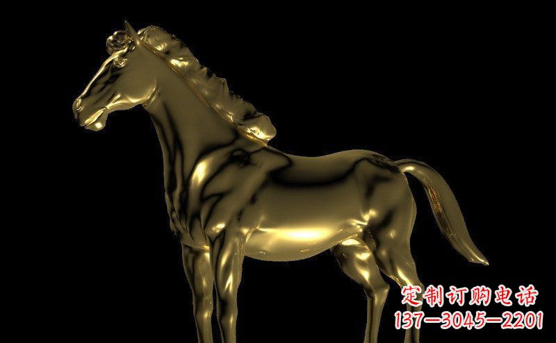 菏泽园林马动物景观铜雕