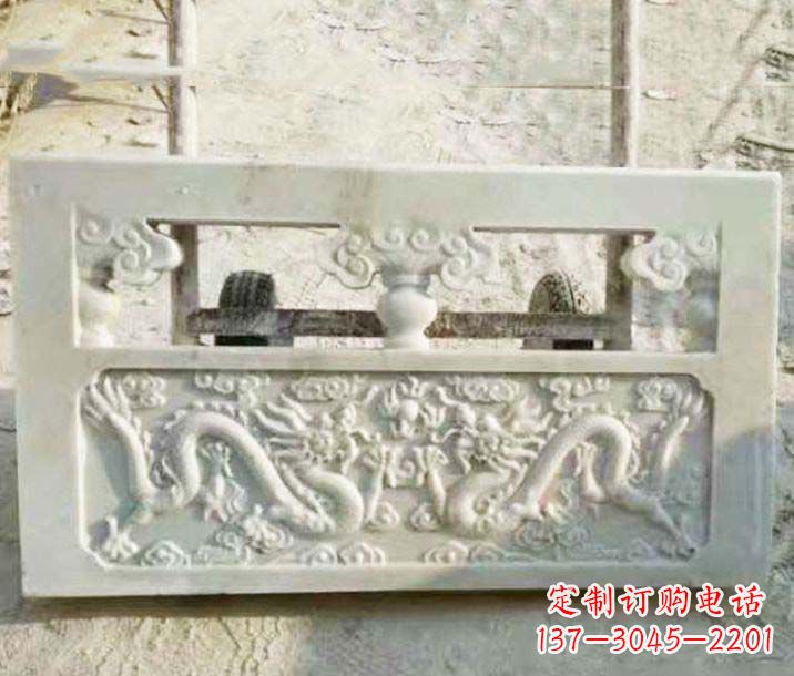 菏泽园林石浮雕栏板景观石雕