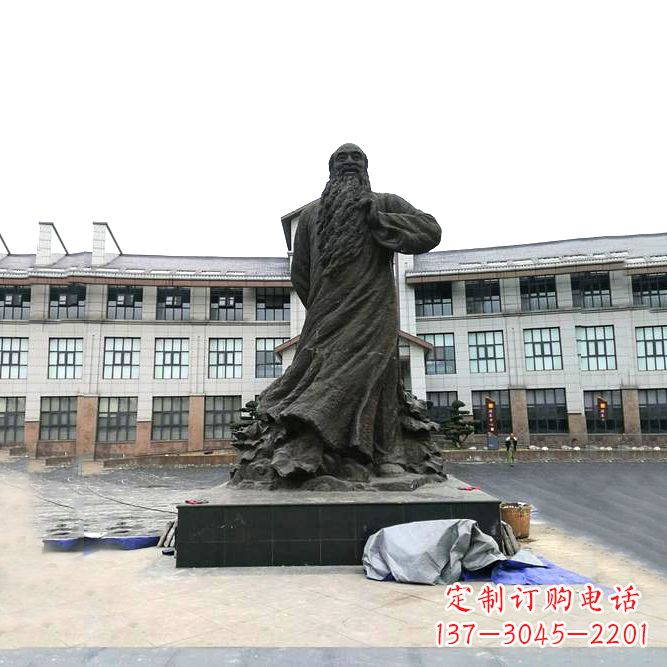 菏泽张大千铜雕塑像-景区广场名人雕塑