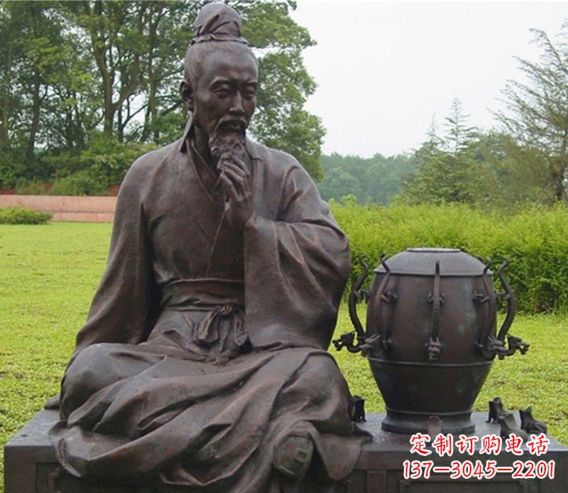 菏泽张衡科学家铜雕