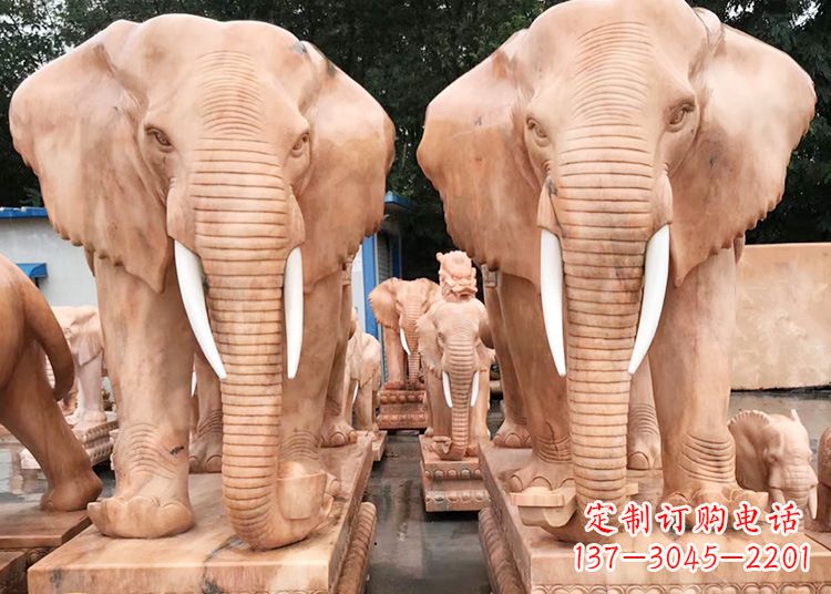 菏泽招财大象石雕