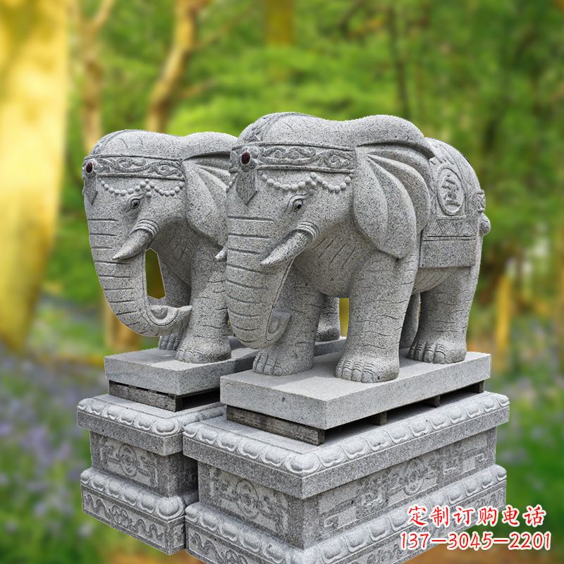 菏泽招财纳福石雕大象