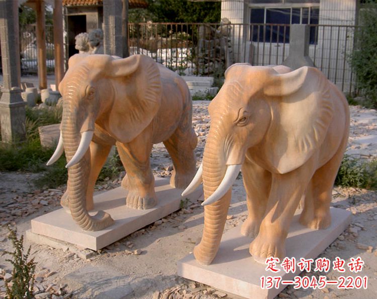 菏泽招财石雕大象