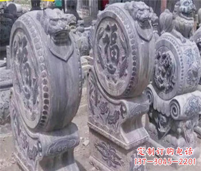 菏泽招财石门墩仿古抱鼓石