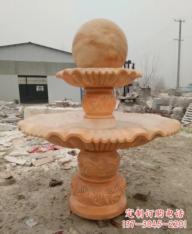 菏泽招财双层风水球石雕