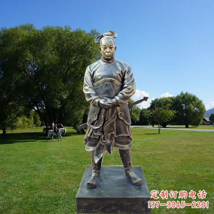 菏泽中国汉初三杰之韩信仿铜雕像