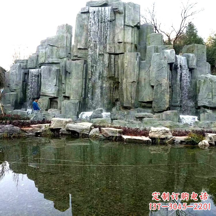 菏泽中式园林流水假山雕塑