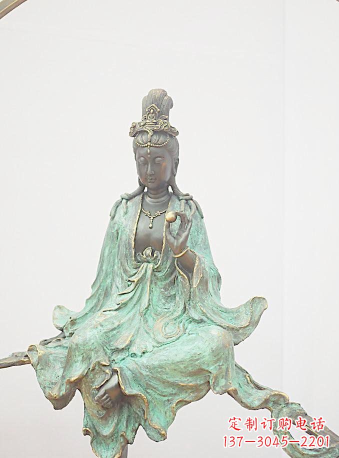 菏泽铸铜观自在观音雕像