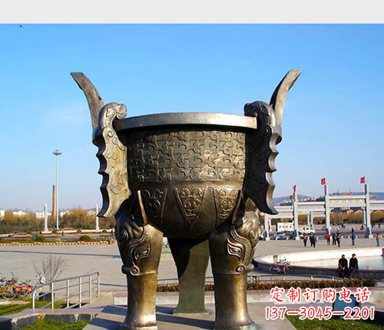 菏泽铸铜广场圆形景观香炉