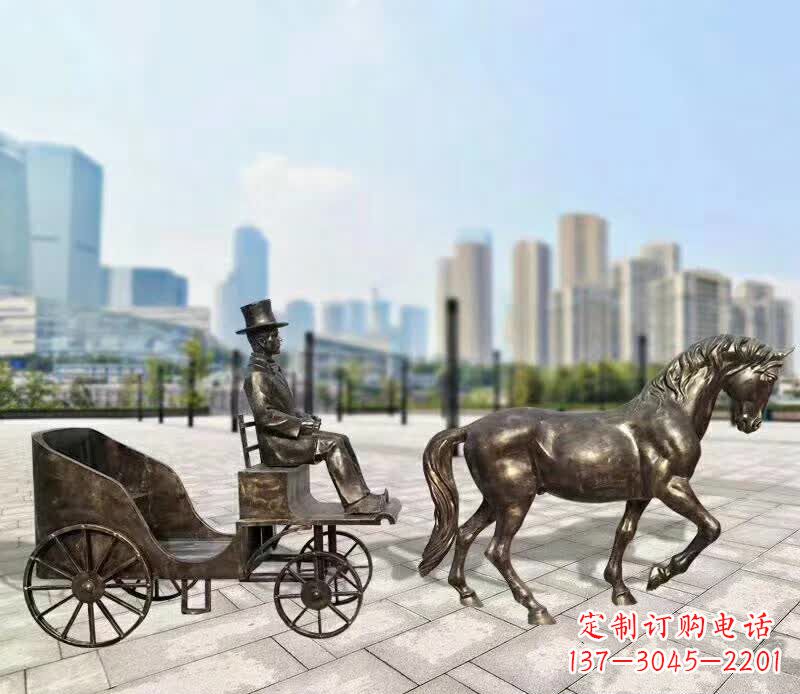 菏泽铸铜广场马车雕塑