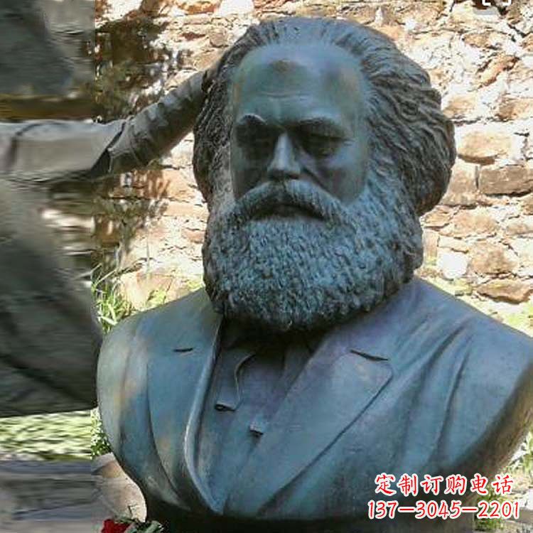 菏泽铸铜名人无产阶级导师马克思头像雕塑