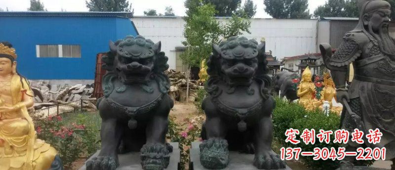 菏泽铸铜狮子看门狮子铜雕