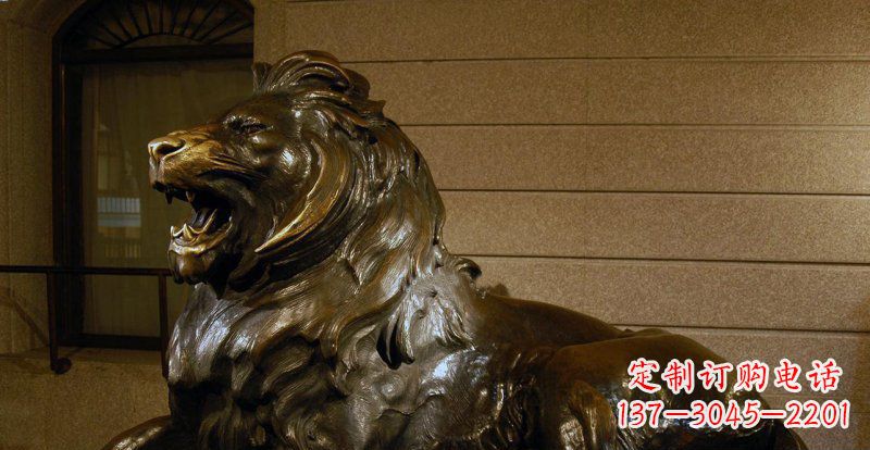 菏泽铸铜狮子铜雕 (2)