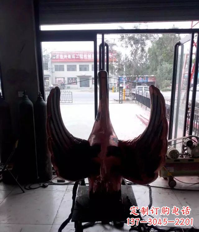 菏泽铸铜天鹅公园动物铜雕 (2)