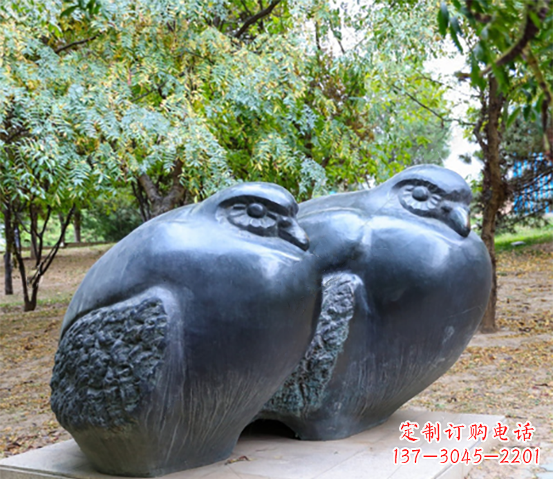 菏泽公园鸳鸯景观石雕