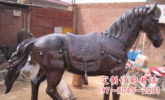 菏泽紫铜马公园铜雕