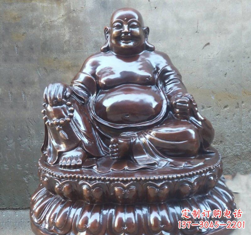 菏泽宗教庙宇弥勒佛铜雕