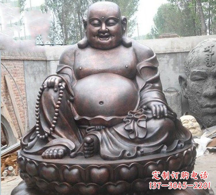 菏泽宗教庙宇弥勒佛铜雕222