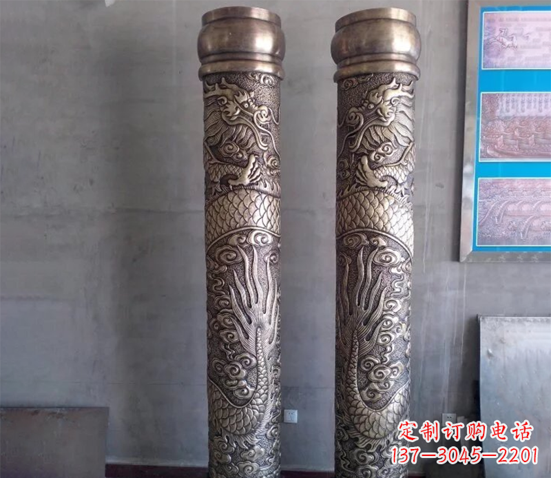 菏泽铜雕龙柱