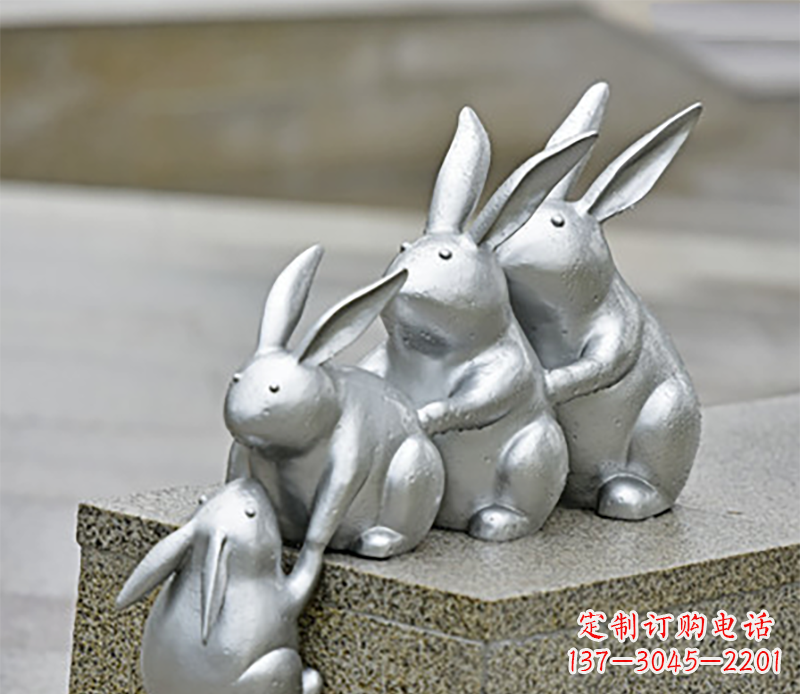 菏泽兔子雕塑不锈钢