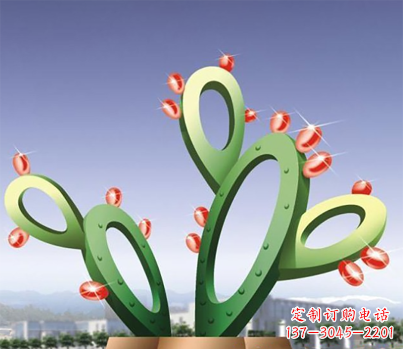 菏泽仙人掌不锈钢雕塑